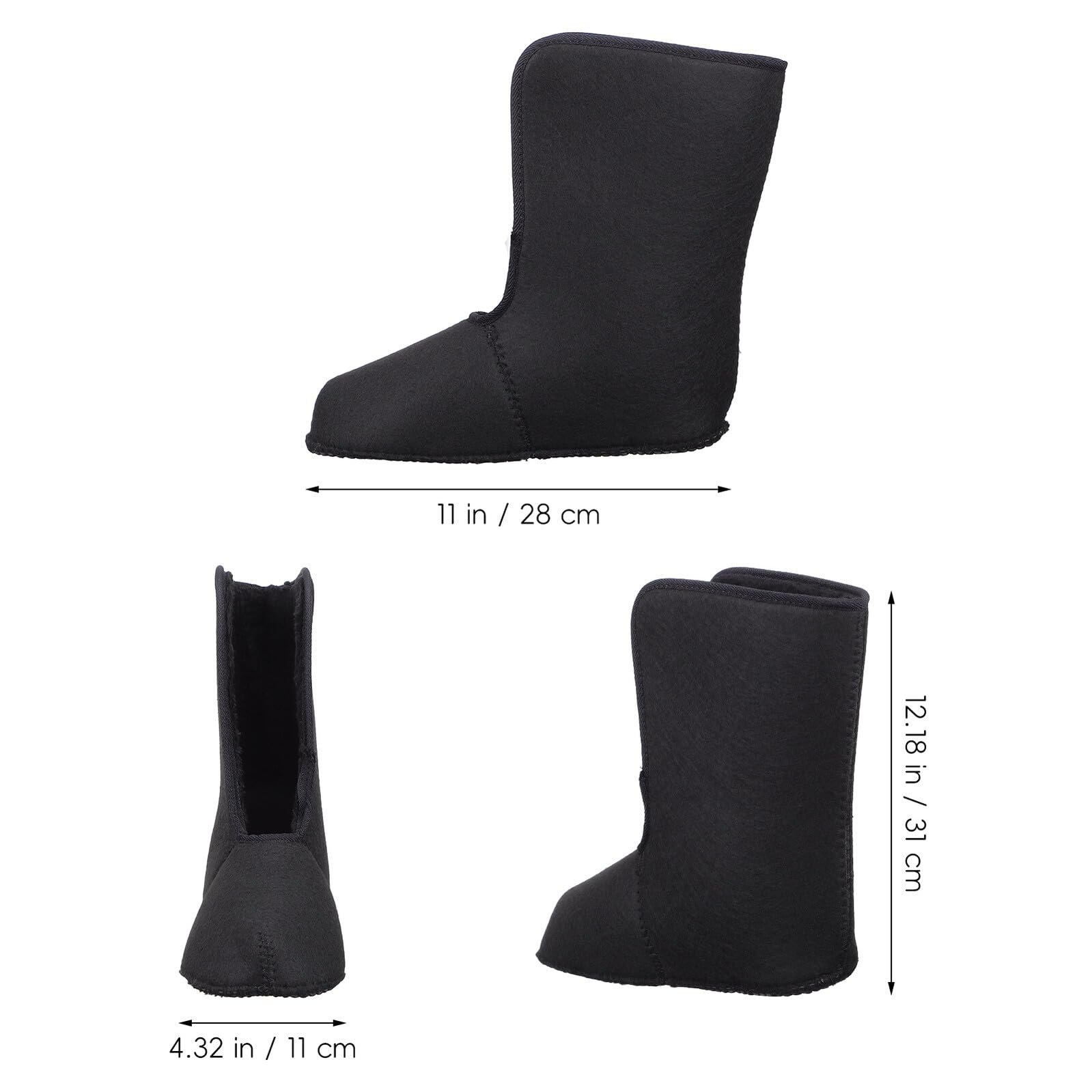 Didiseaon Lot de 2 Doublures Chaudes pour Bottes Homme Taille 44 Semelles Thermiques en Peluche Douce, Antidérapantes et Isolantes, Accessoires de Rechange pour Pêche et Randonnée Hivernale