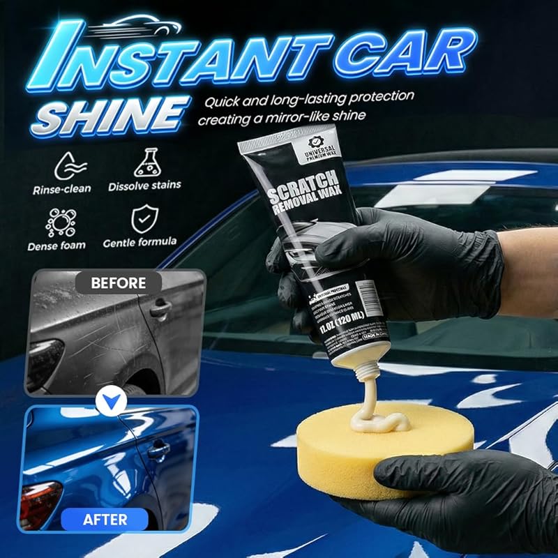 2026 New Car Scratch Remover Wax 120ml, Vehicle Paint Repair & Polish for Cars, Trucks, Motorcycles (1PC)