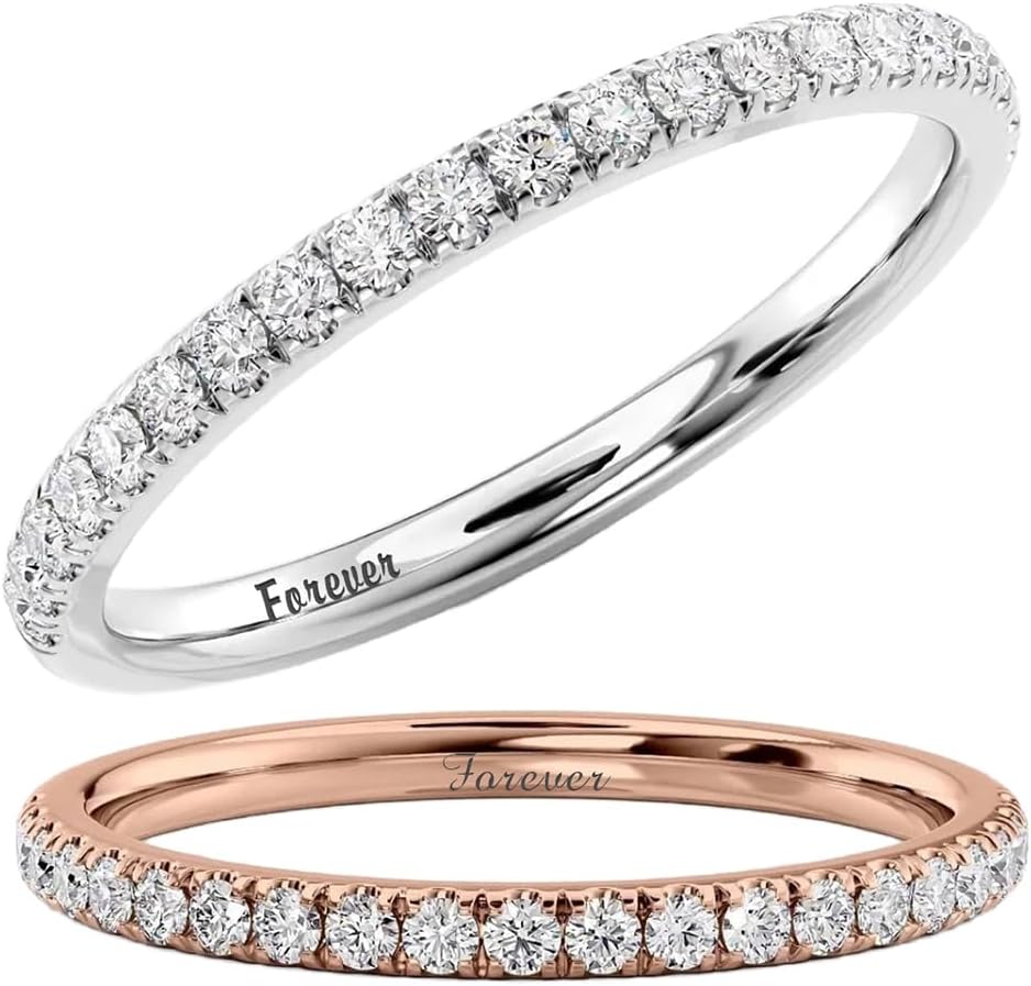 SISGEM 10K 14K 18K Solid Gold Moissanite Engagement Rings Bridal Set for Women, 1-3 Carat Round-cut Moissanite Tapared Baguette Three Stone Wedding Band Set Promise Rings for Her - Image 4