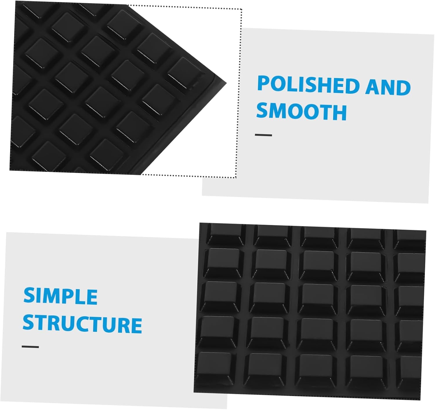 Angoily 1Sheet Self-Adhesive Silicone Furniture Pads Cabinet Bumpers for Wall and Protection Silent Anti-Collision Soft Stoppers for Kitchen Cabinets and Door Handles