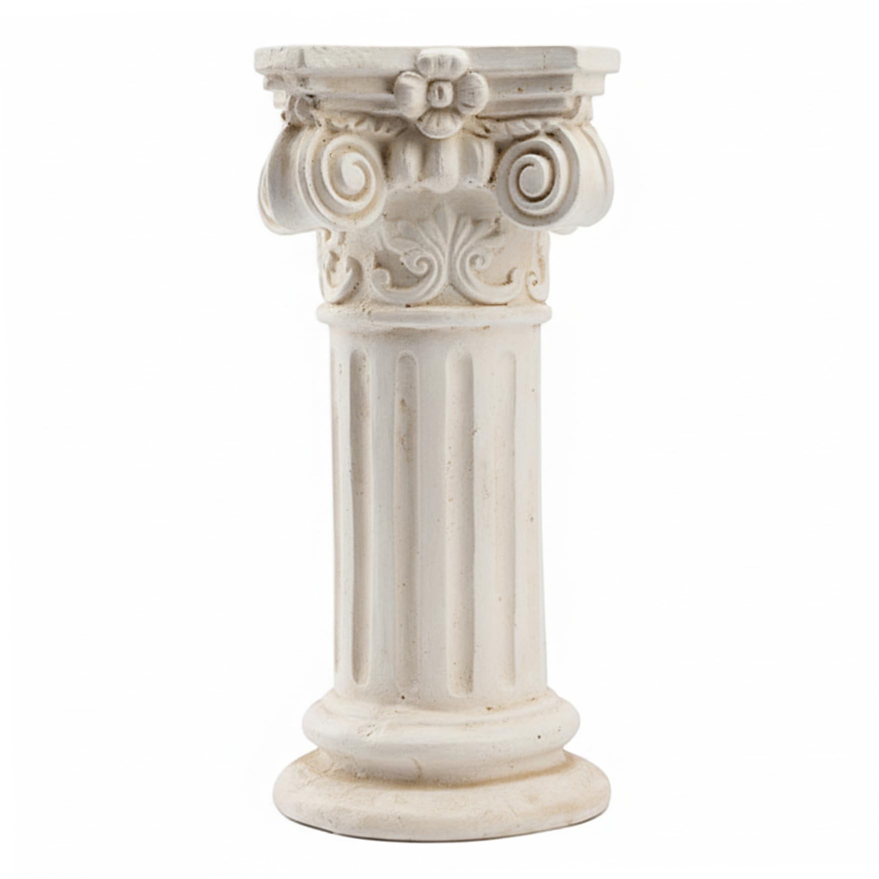 Bonalake White Roman Column Pedestal - Hand Carved Classic Wedding Pillars & Plant Stand, 15.75" Tall High-Strength Roman Columns And Pillars Decor Columns And