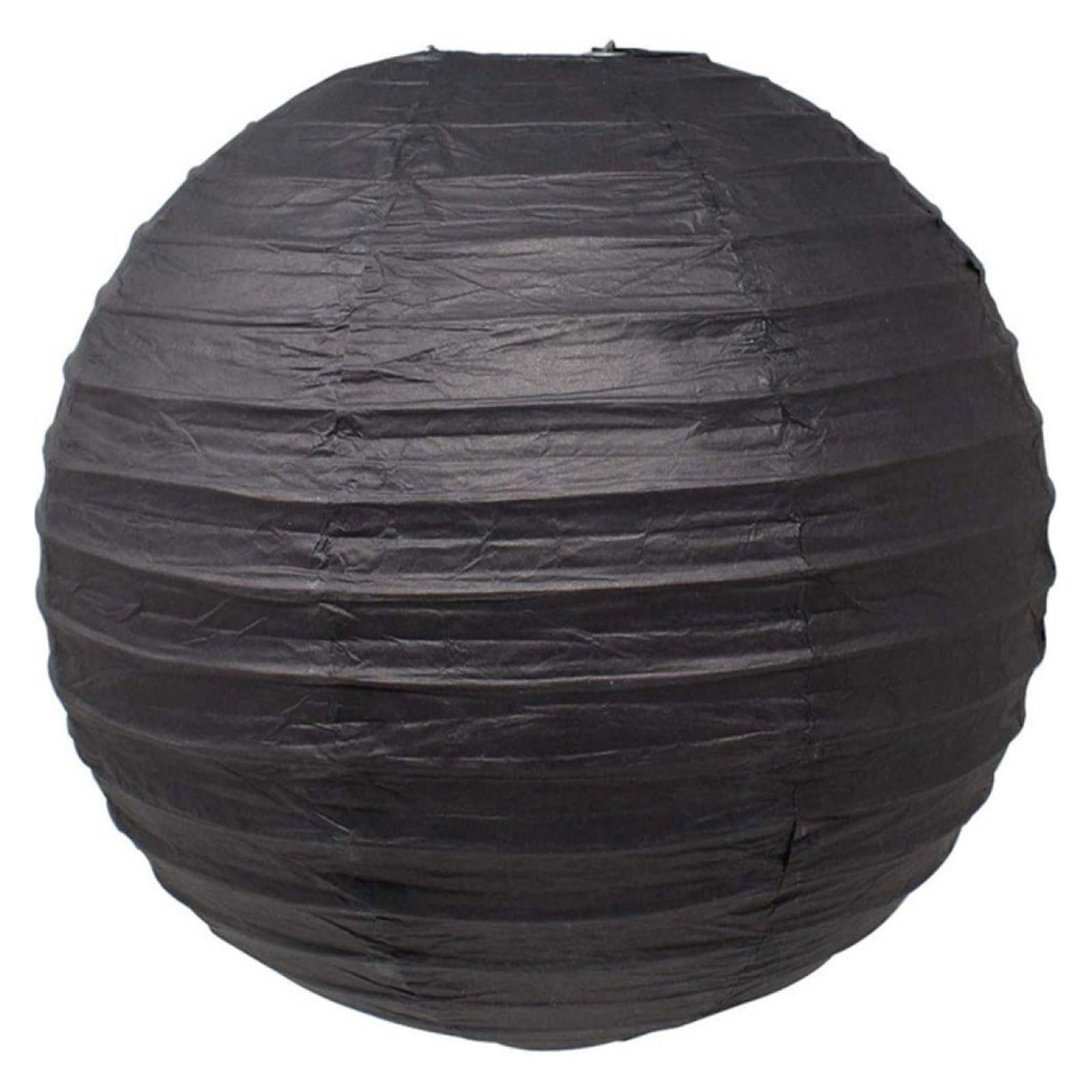 Asian lantern, Chinese Paper Lantern Mix Size Colorful Round Hanging for Wedding Party Classroom Home Decoration(Black,8 Inch)