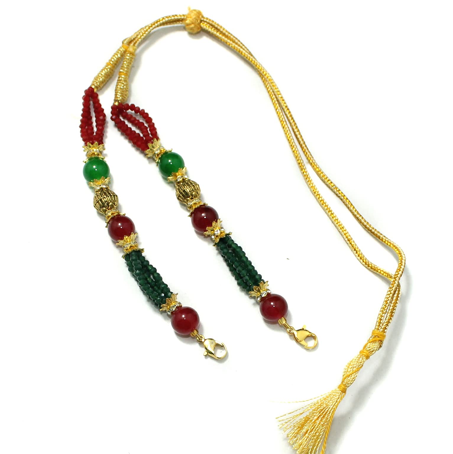 Beadsnfashion Designer Crystal Beaded Necklace Back Rope Dori – Adjustable Pendant Dori for Silk Thread, Terracotta & Quilling Jewellery
