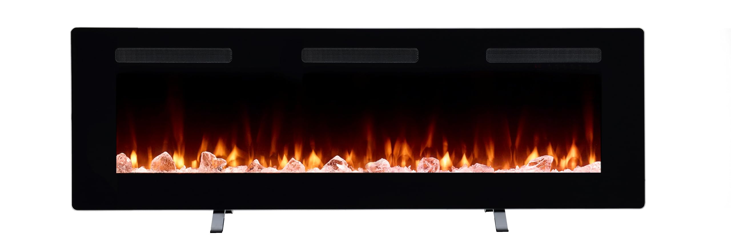 Dimplex Sierra kominek elektryczny z ogrzewaniem i kominkiem, elektryczny kominek z efektem płomienia LED, do montażu, zawieszenia, postawienia na wolnym powietrzu, obsługa aplikacji