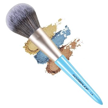Foundation Brush, Fluffy Powder BRUSH, Big Blush Brush, Bronzer Brush, Proffessional makeup brushes, Soft Bristles, Blue
