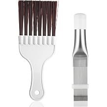 Air Conditioner Condenser Surfing Comb, 2 Coil Cleaning Brushes, AC Coil Comb Whisk Brush, Evaporator Radiator Refrigerator Repair Tool