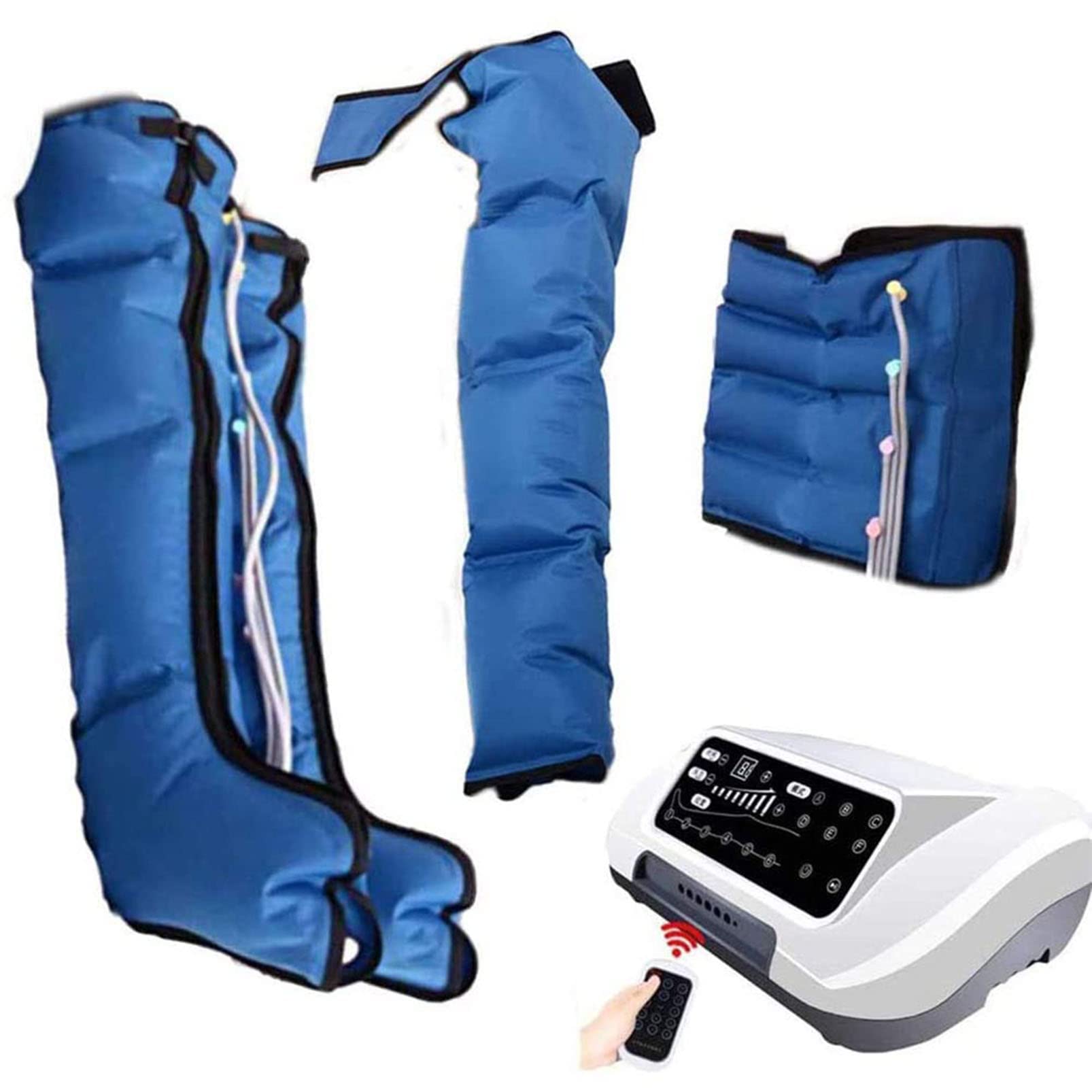 Macchinario Pressoterapia Linfodrenaggio | Presso Terapia Gambe Linfodrenante, Cronometraggio | 8 Intensità, Massaggiatore Gambe Pressoterapia Professionale per Casa