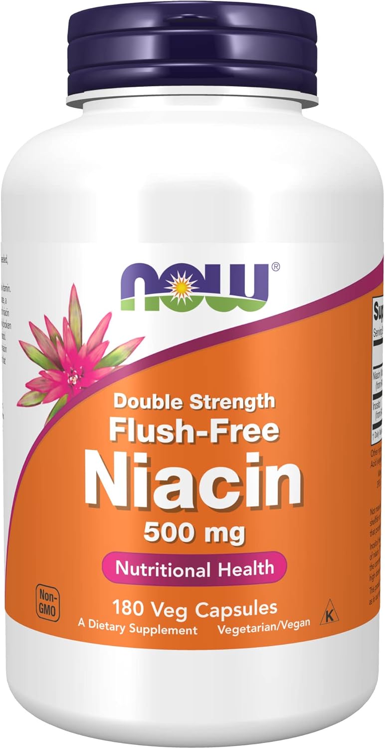 NOW Supplements, Niacin (Vitamin B3) 500 mg, FlushFree