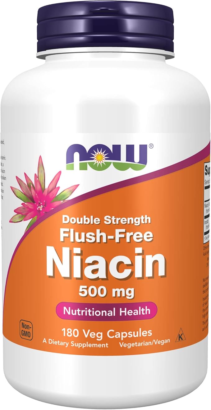 NOW Supplements, Niacin (Vitamin B3) 500 mg, FlushFree