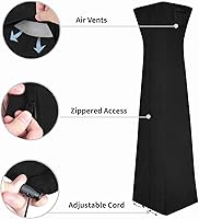 Vista 4 de Easy-Going Funda para calentador de patio con cremallera y bolsa de almacenamiento, impermeable, resistente al polvo, resistente a los rayos UV