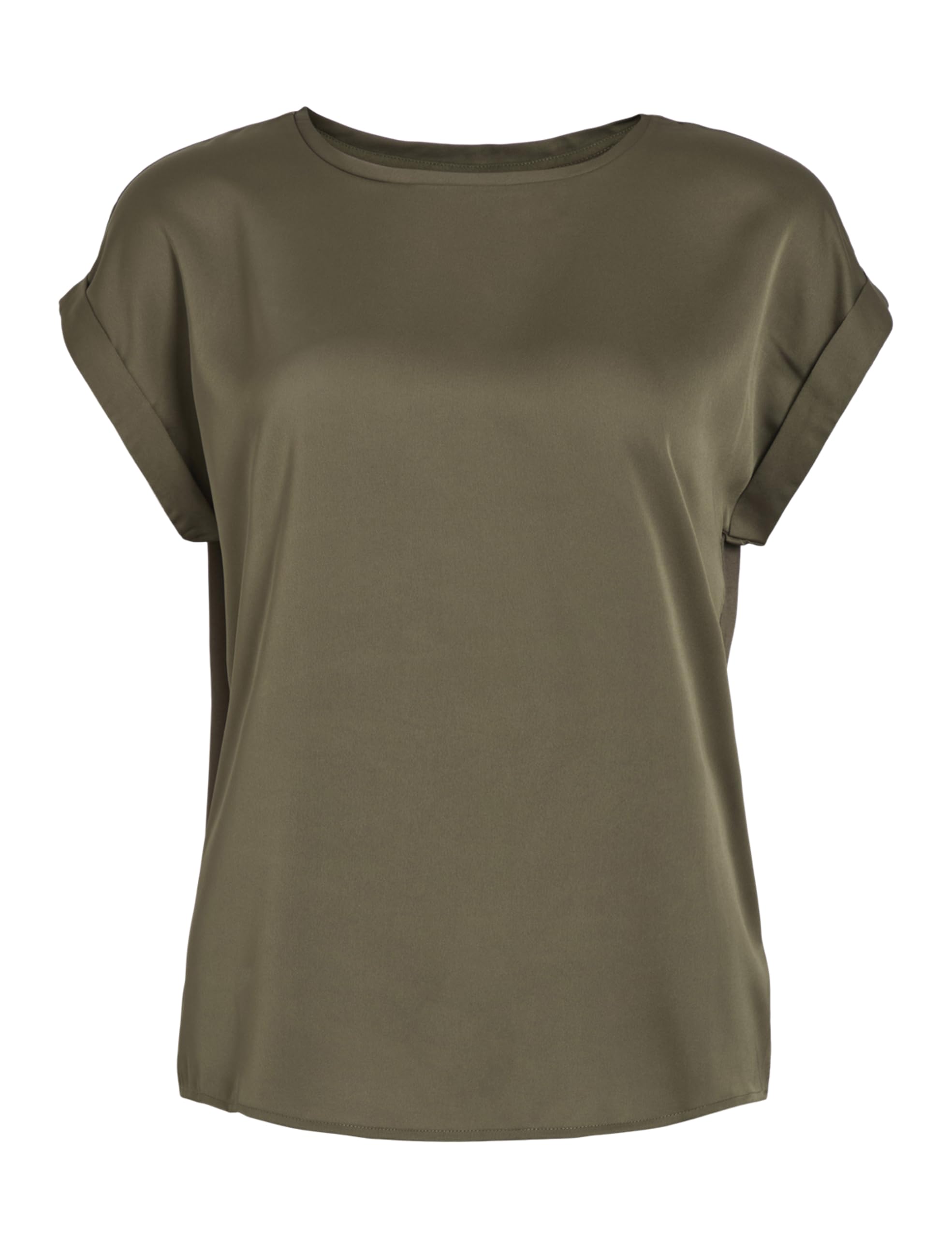 Vila Variety S/S Satin Top - Noos, Dusty Olive, 18
