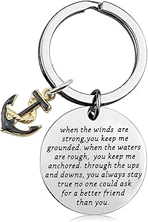 NC Anchor Keychain Sailor Gift Captain Keychain Nautical Jewelry Gift for Survivor Fisherman Sailing Enthusiast