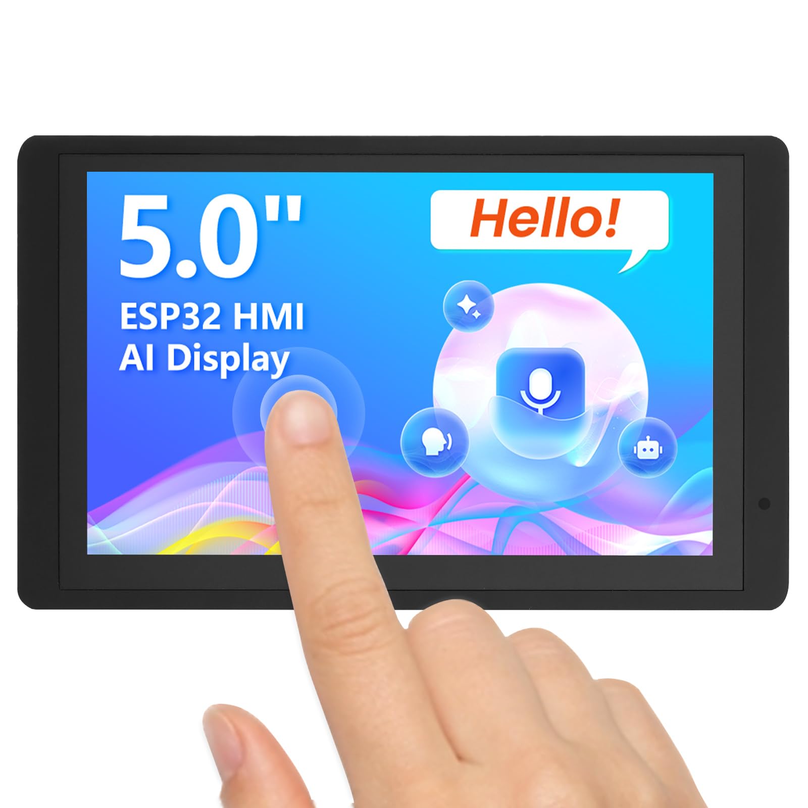 ESP32 Display 800×480, 5" HMI Advanced ESP32 IPS Touch Display with Acrylic Case, Support AI Speech Interaction, 32-Bit LX7 Dual-Core Processor, Up to 240MHz, Compatible with Arduino, ESP-IDF