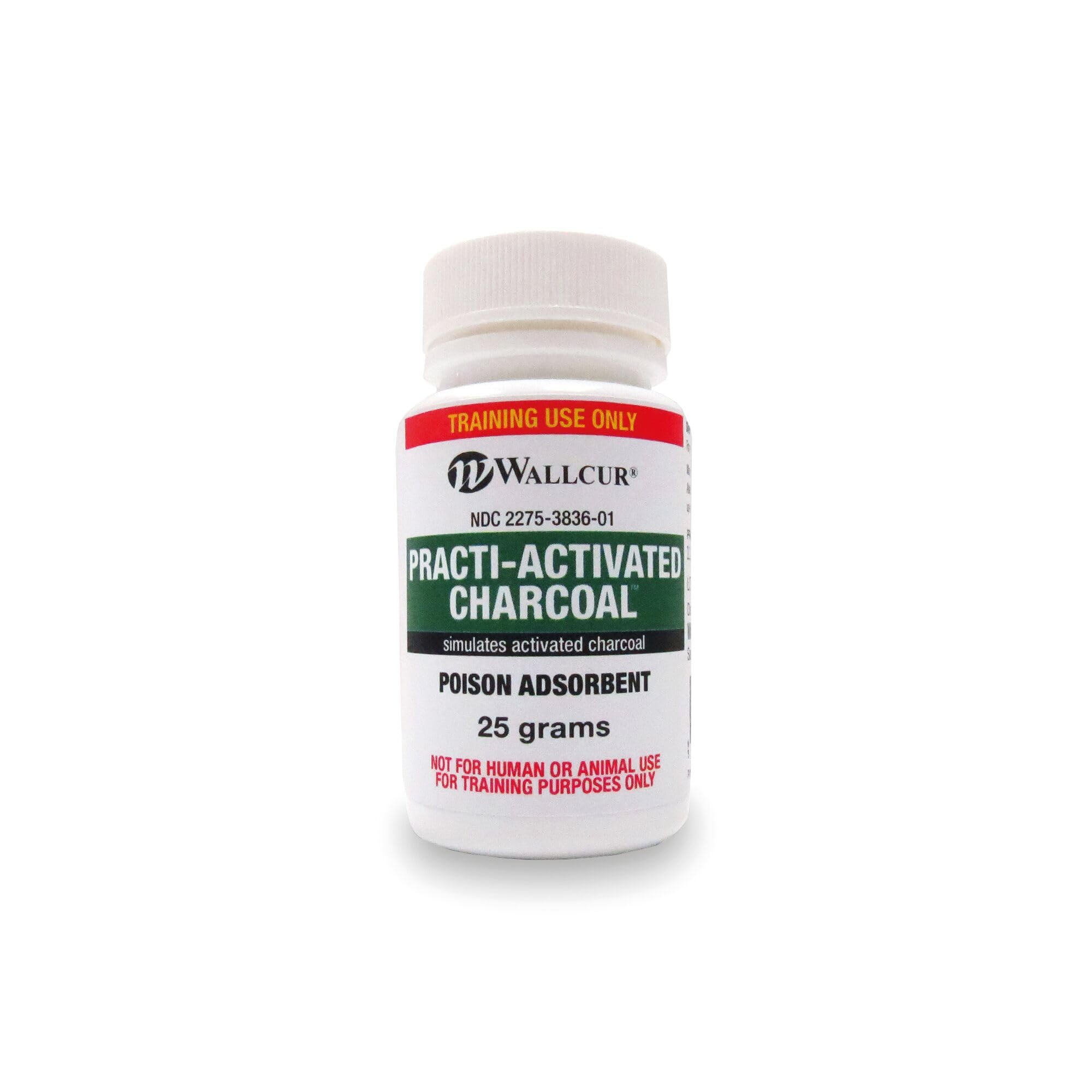 Wallcur Practi-Activated Charcoal 25g Oral-Unit Dose (1 Bottle) - Simulation Product for Medical Training