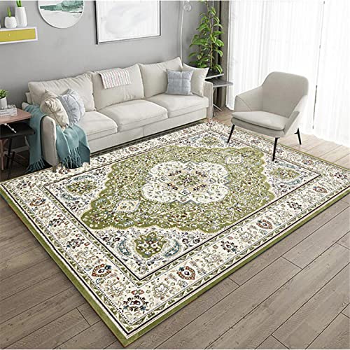 Tapis de chambre bébé garçon vert rétro lavable et doux
