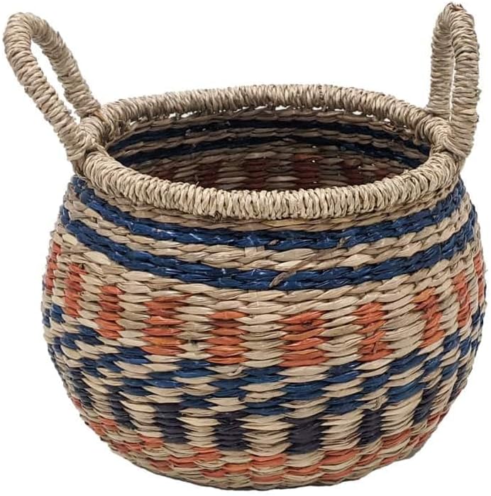 Ashland Multicolor Round Seagrass Basket, Spring Home Decor