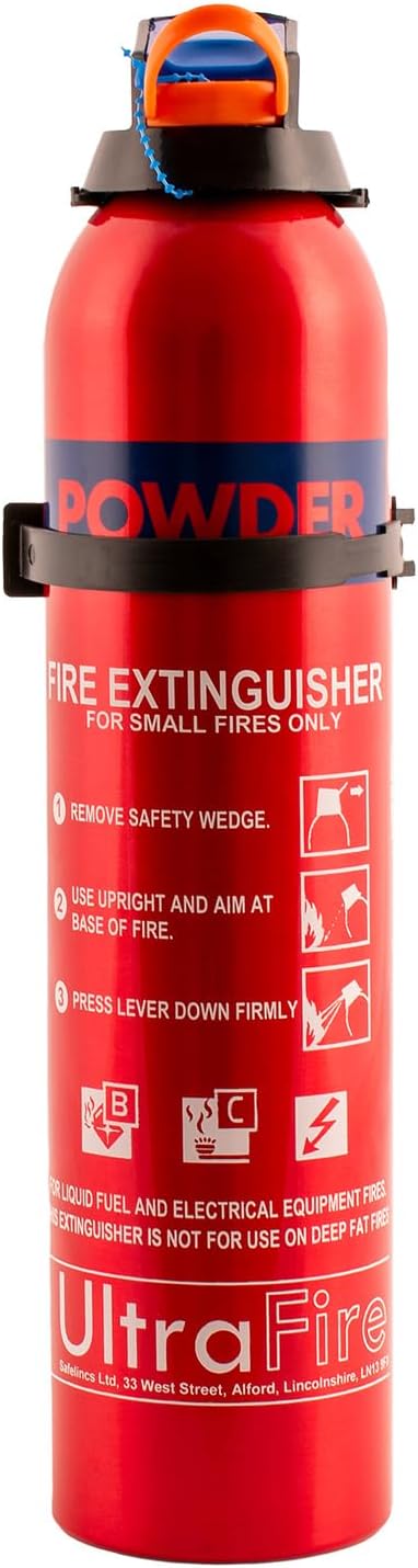 UltraFire UFXBETA 950g Fire Extinguisher for Cars, Caravans, Boats & Travel – 5 Year Warranty