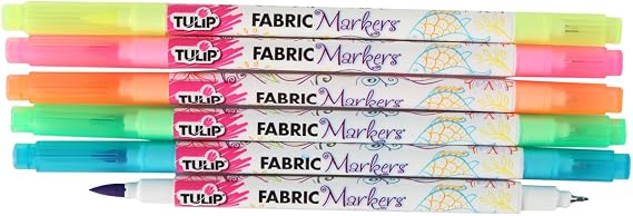 Tulip Dual Tip Fabric Markers 14 Pack - Fine Tip & Brush Tip