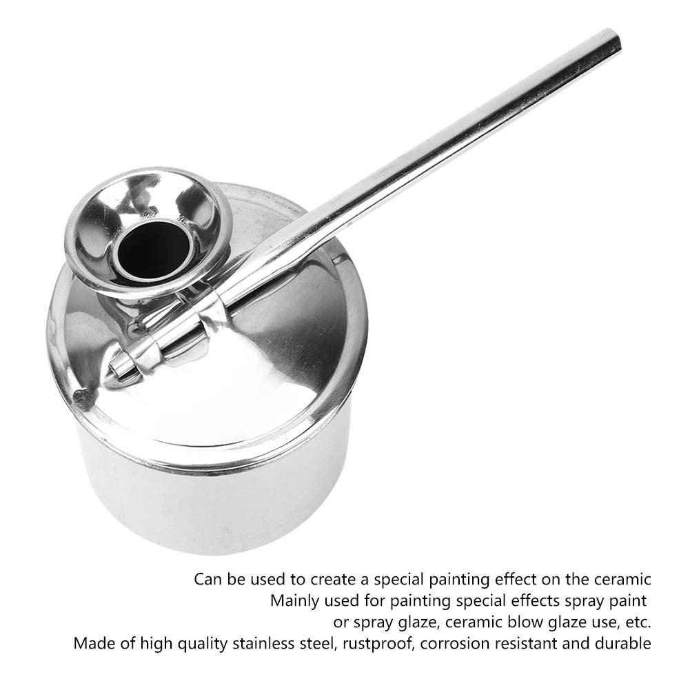 Glaze Glazing Pot Painting Sprayer Pottery Atomizer Stainless Steel Paint Glazes Spray Painting Clay Tool Glazes Pots Ceramic Painting Sprayer(200ml)