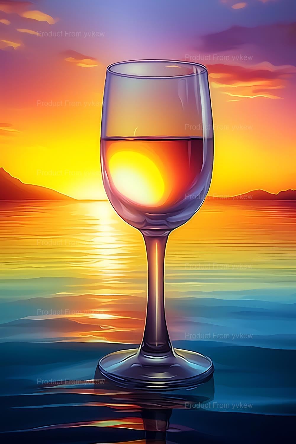 DIY Diamond Painting Kits for Adults, Fantasy Wine Glass Colorful Diamond Art 5D Diamond Dots Art Round Full Drill Gem Painting Embroidery Kits Gifts for Beginners 16x20 inch