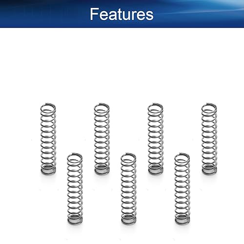 Miniatura 167 de Bettomshin 20 muelles comprimidos, 0.01 pulgadas de diámetro de alambre x 0.12 pulgadas de diámetro x 0.59 pulgadas de longitud libre, construcción