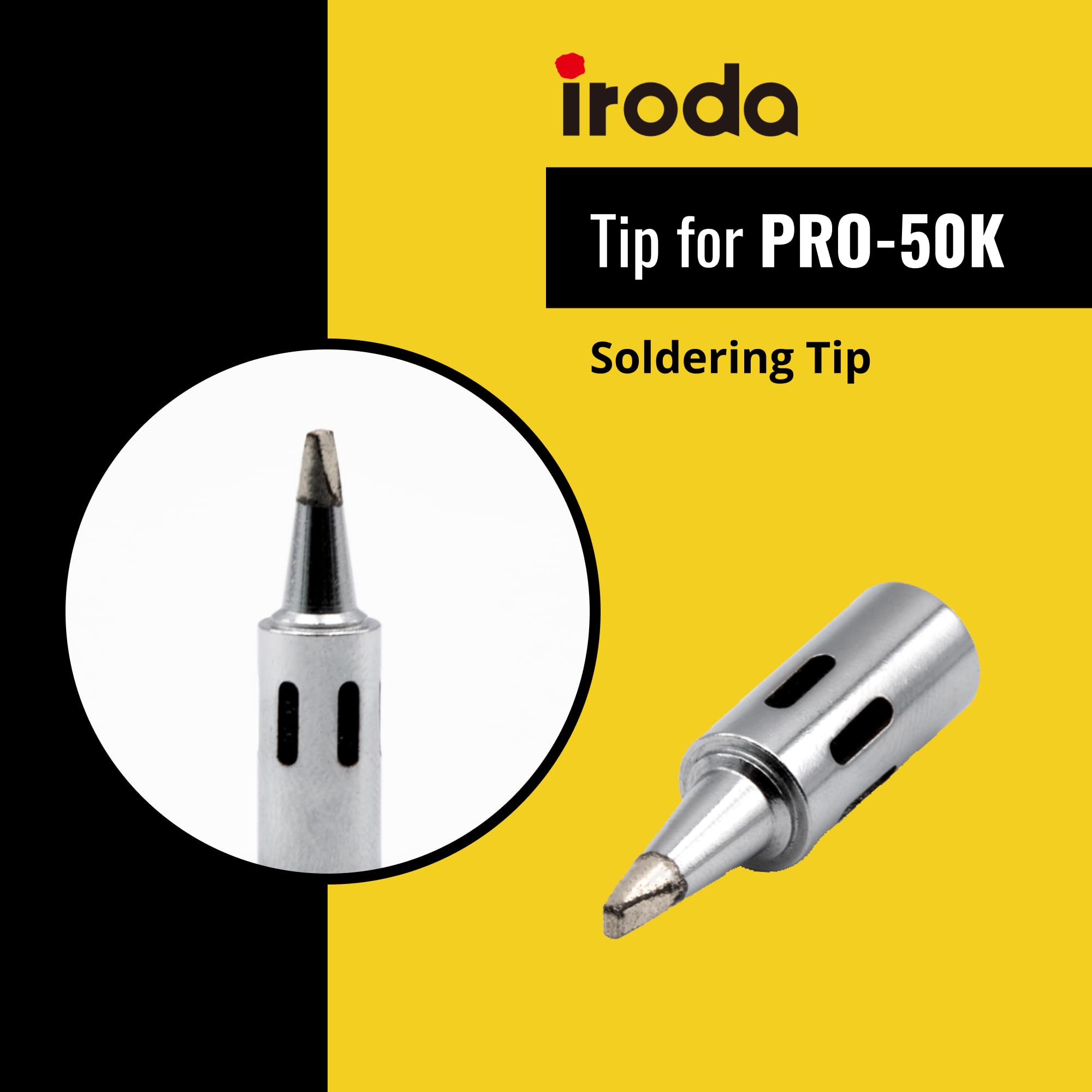 Iroda Solderpro - Juego de puntas de soldadura de repuesto de 50 K para soldador de butano, incluye punta cónica, punta de cincel, punta de cuchillo caliente, soplador de calor, deflector