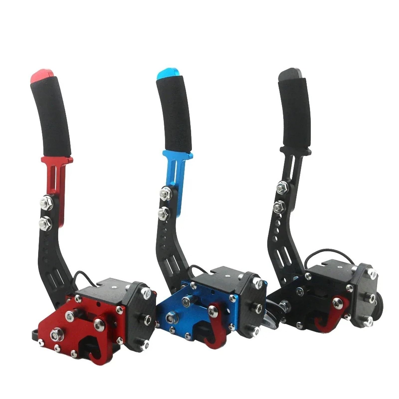 SIM Freno A Mano USB A 16 Bit Per Giochi Di Corse Per PC G25/27/29 T500 FANATECOSW DIRT RALLY Sistema Freno A Mano Rosso Nero Blu(Red-A)