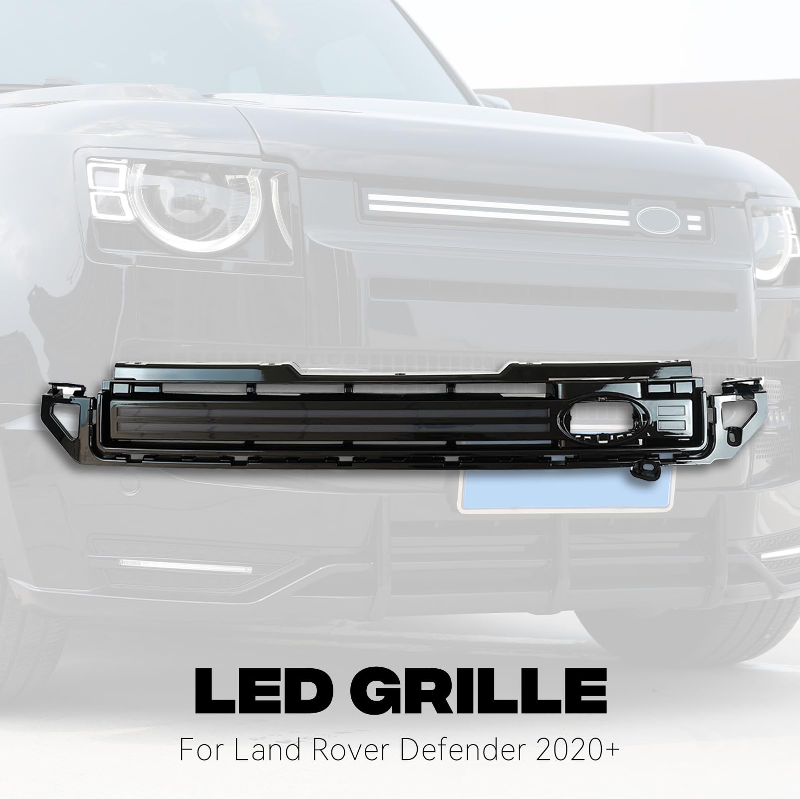 COOLAUTO LED Grille Lights for 2020 2021 2022 2023 2024 2025 Land Rover Defender 90 110 Front Grill Trim Strips Lighting Accessories