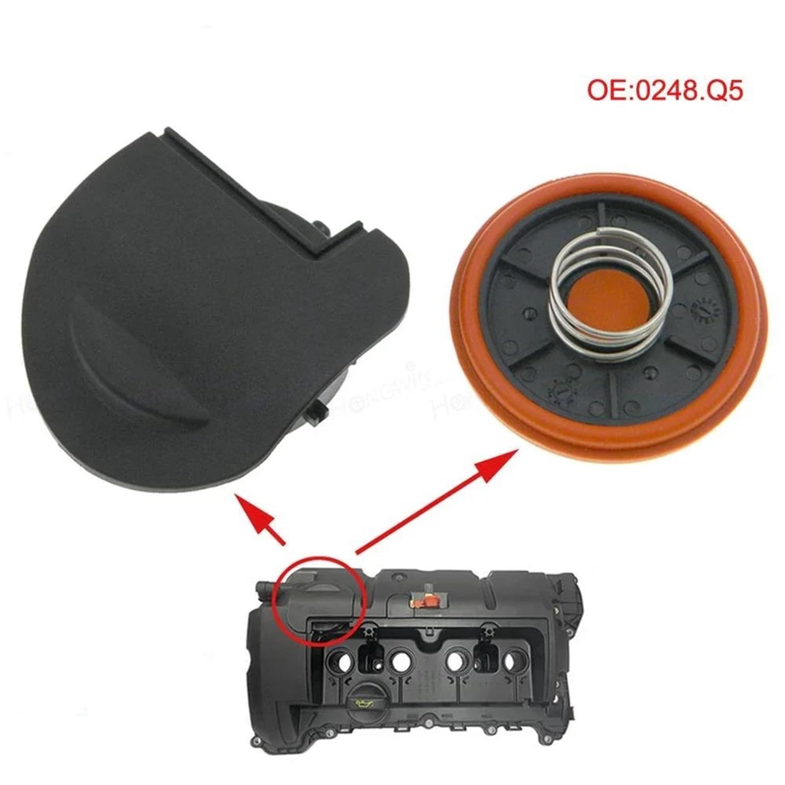 Coperchio valvole motore Kit Di Riparazione Coperchio Valvola PCV Tappo Con Membrana Per Peugeot 207 307 308 2008 3008 508 408 208 11127646554(1 pezzi)