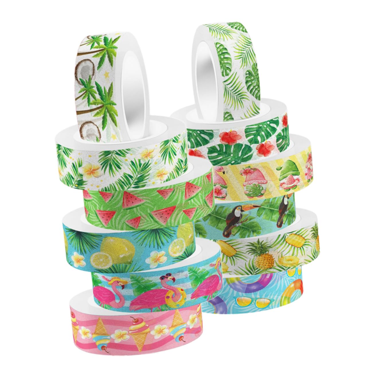 60rollos Cinta Washi Verde Para Manualidades y Scrapbooking De Adhesivos Para y Decoración De