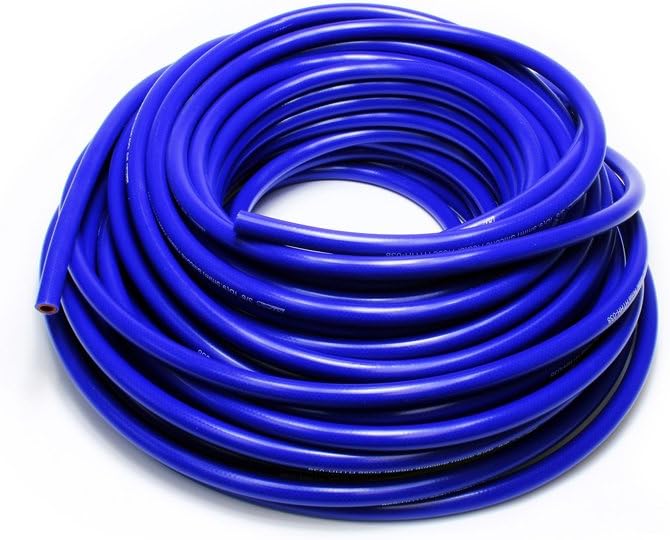 HPS 1/2" ID Red high temp reinforced silicone heater hose 10 feet roll, Max Working Pressure 80 psi, Max Temperature Rating: 350F, Bend Radius: 2-1/2"