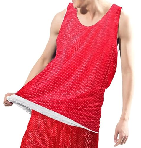 Men\'s Reversible Basketball Jersey Uniform Suit Blank Mensh Jersey Team Custom Basketball Shirts and Shorts