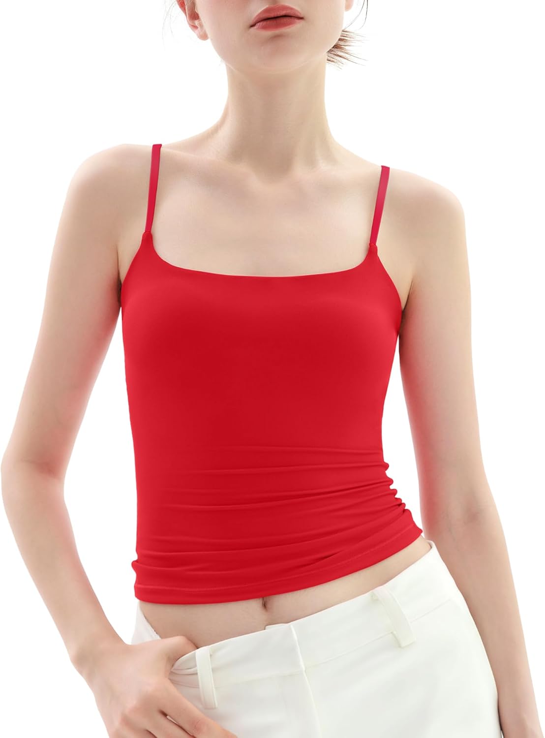 Square Neck Spaghetti Strap Tank Top LebonYard Women's Spaghetti