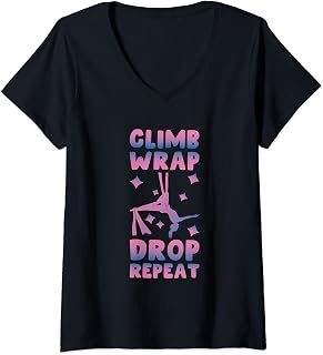 Womens Aerialist | Aerial Yoga Performer | Silk Acrobatics V-Neck T-Shirt