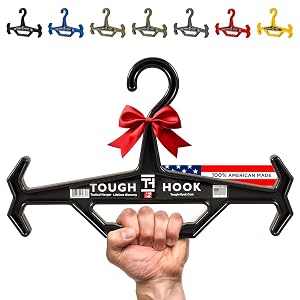 Tough Hook Original Multipurpose Heavy Duty Hanger USA Made Anti-Slip 200 lb Capacity Ideal for Tactical Gear Body