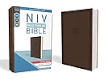 NIV, Value Thinline Bible, Large Print, Leathersoft, Brown, Comfort Print