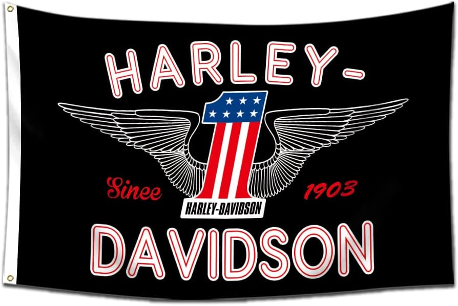 KasflagFlag Banner Davidson Flag Tapestry (3x5ft,Heavy Duty, Durable 150D Polyester) Garage Decoration Man Cave