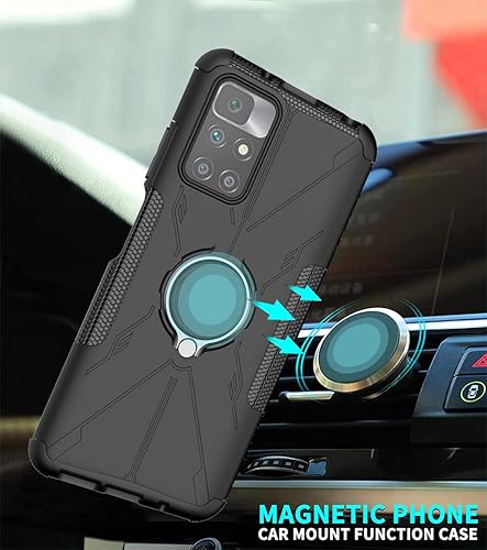 Miniatura 6 de Funda de teléfono para Redmi 10 (20212022)  Redmi 10 Prime 211211119SG con protector de pantalla de vidrio templado, soporte de anillo de metal con
