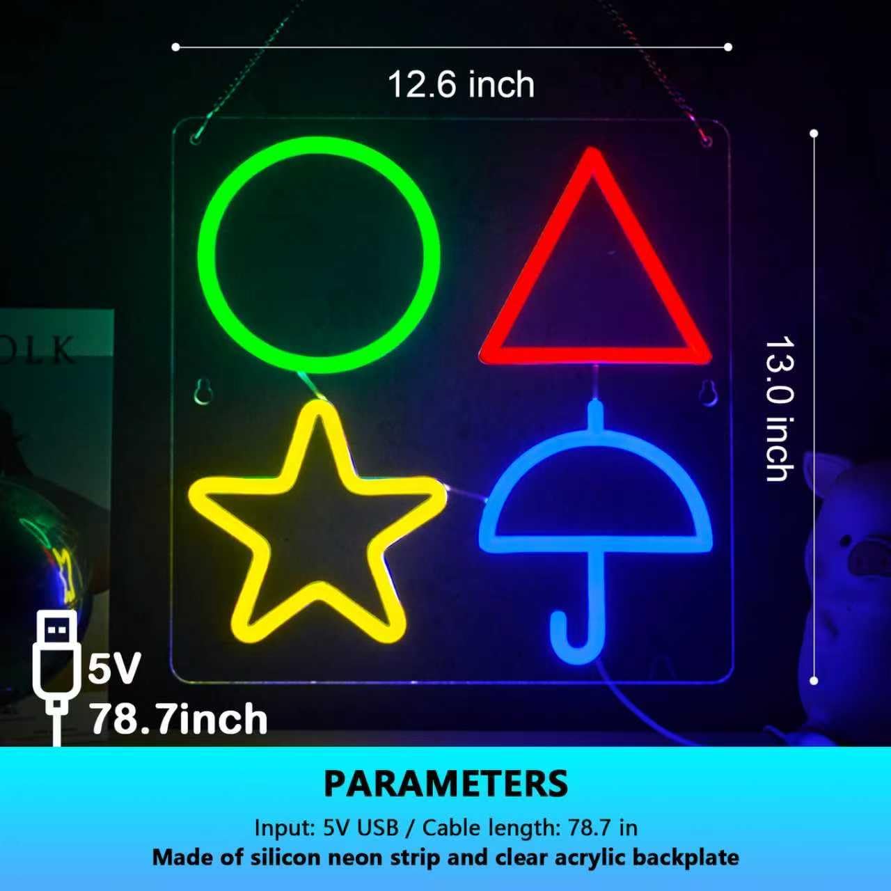 Game Logo Neon Sign Gamer Zone Noen Sign for Wall Decor Korea Drama Decor USB Dimmable Neon Light Sign for for Boys Girls Room Beer Bar Restaurant Gameroom Pub Party Man Cave Club Store Birthday Christmas Gift