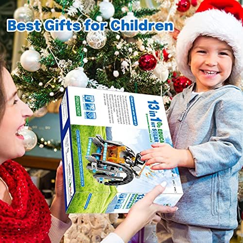 STEM Toys Solar Robot Kit 13-in-1 Educational Science Kits Toys for Kids Age 8-10-14,Learning Science Building Toys-Experiment DIY Assembly Set Powered by Solar,Construction Engineering Toys Gift