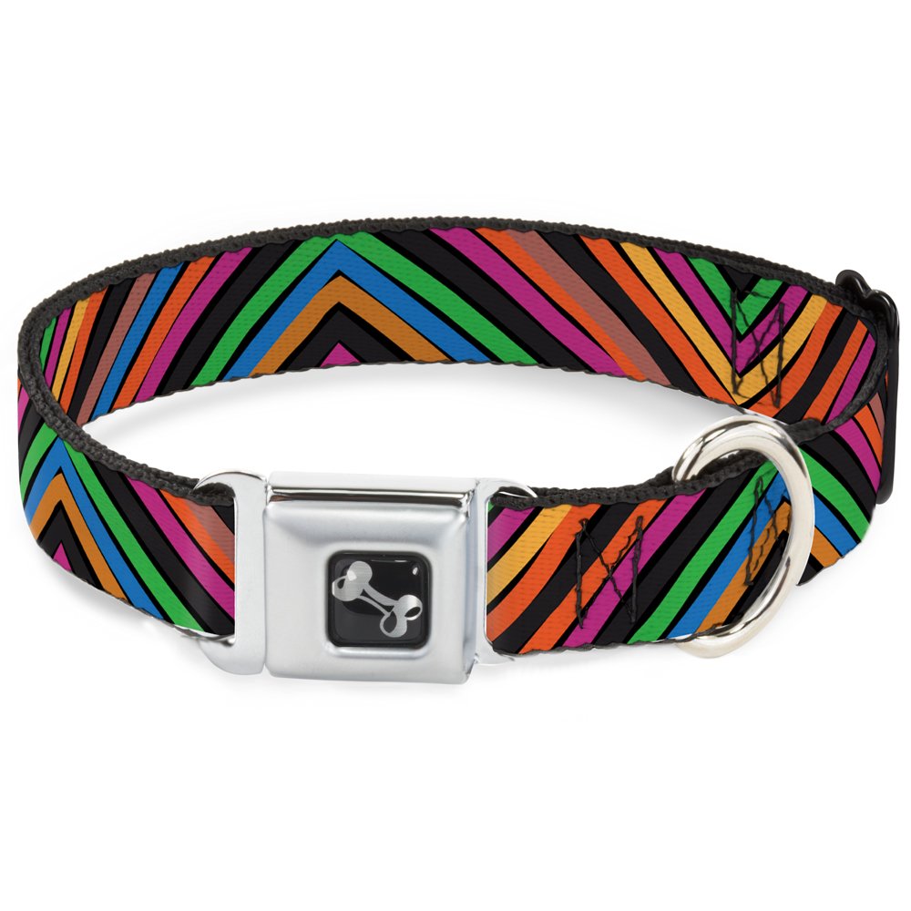 Collier de chien boucle de ceinture Buckle Down DC-W35547-WS large de 3,8 cm pour petit chien