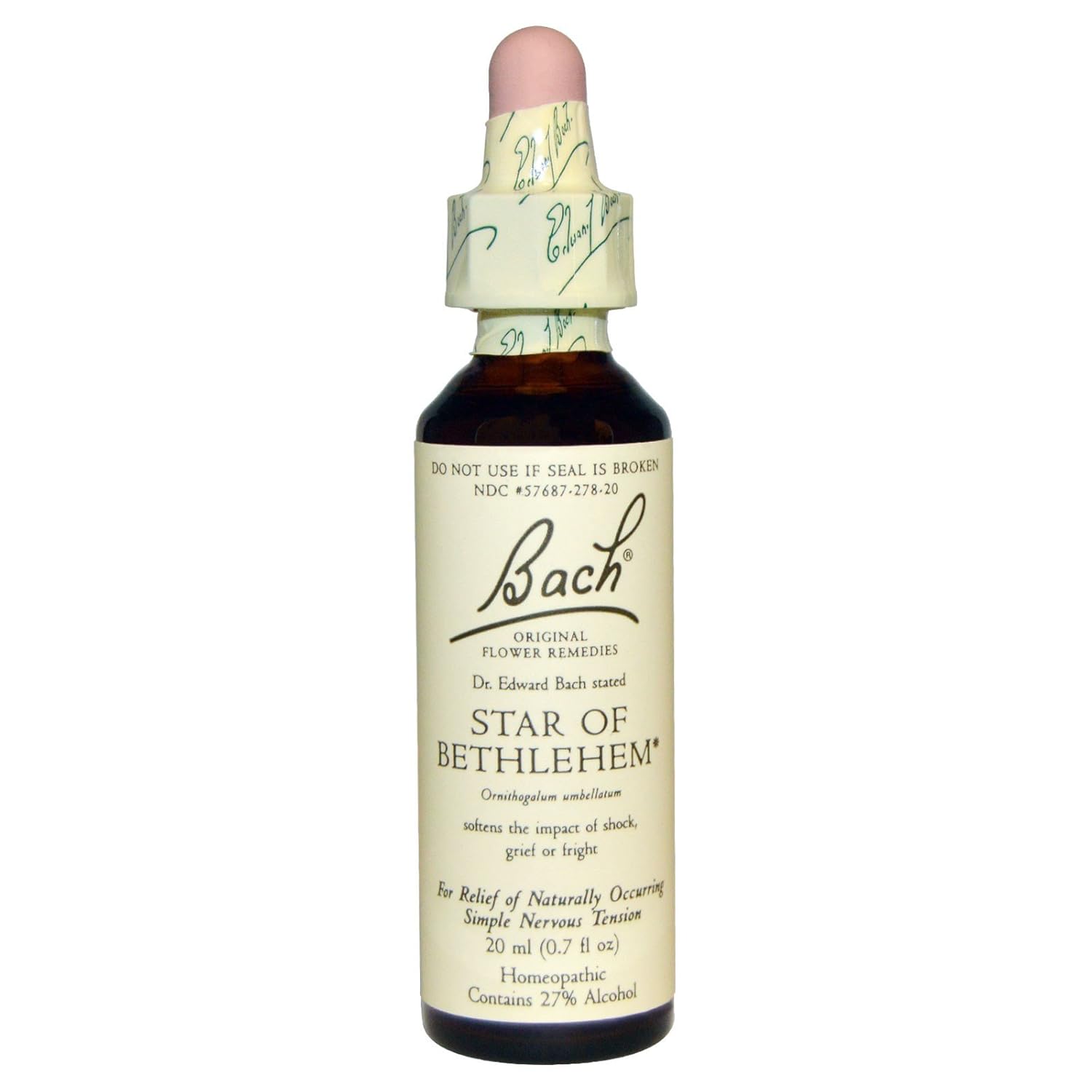 Nelson Bach USA Bach Original Flower Remedy Dropper, 20ml, Star Of Bethlehem, 0.7 Fl Oz