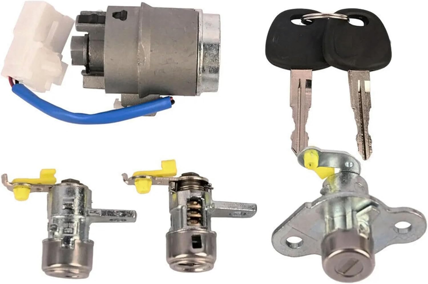 Car Ignition Lock Cylinder Barrel + Door Lock 81905-1e000/81920-1ea00 for Accent 2006-2011