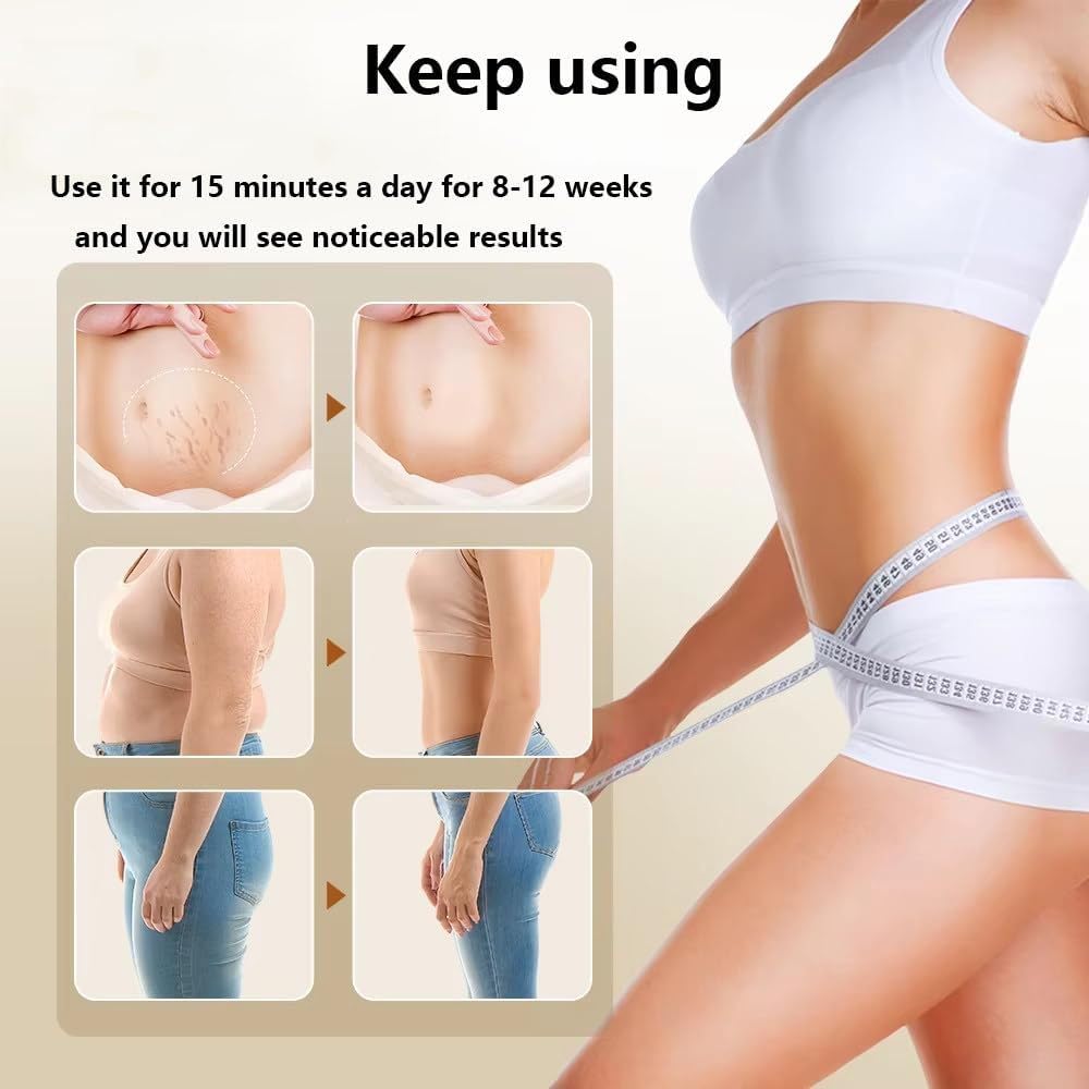 Appareil Anti-Cellulite sans Fil 4-en-1 avec Fonction Raffermissante et Sculpteur Corporel pour Ventre, Taille, Bras, Fessier et Jambes