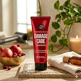 Mise en Scène Máscara de Tratamento Coreana Professional Damage Care Red Protein - Reconstrução Capilar Intensiva para Cabelos Danificados e Quimicamente Tratados, 180ml