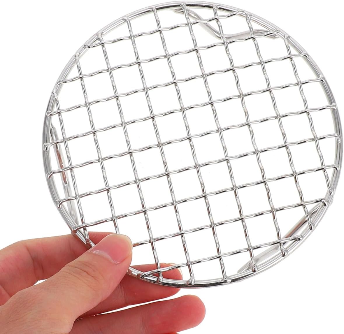 ULTECHNOVO 5.11" Small Round Cooling Rack, Food-Grade Stainless Steel Air Fryer Rack with 0.9" Legs for Baking & Grilling, Mini Wire for Toaster Oven & Ceramic Stove, Dishwasher Safe