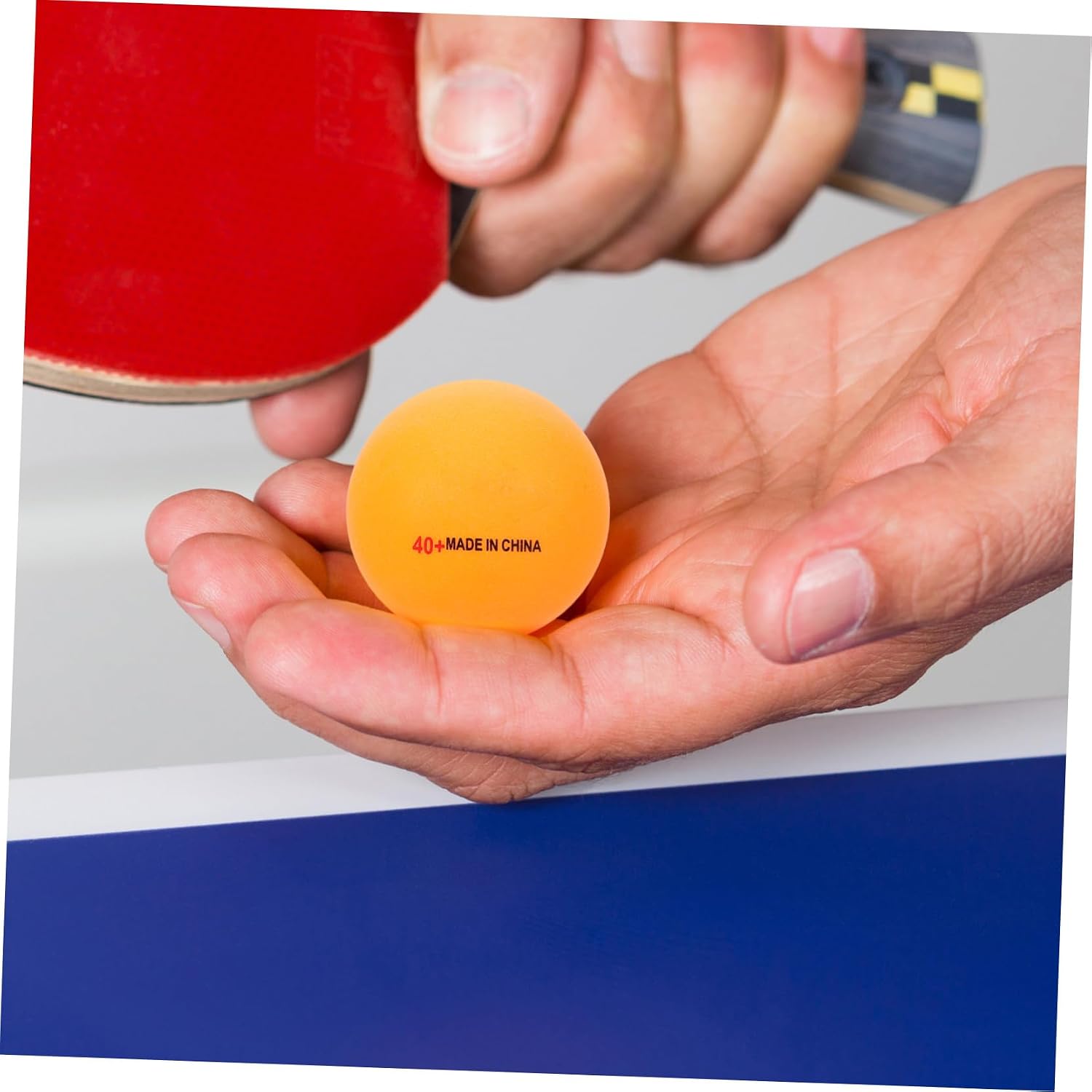 Sosoport 50pcs Yellow Table Tennis Balls Professional Training Balls Abs Material High Elasticity Durable for Adults and Ping Pong Practice