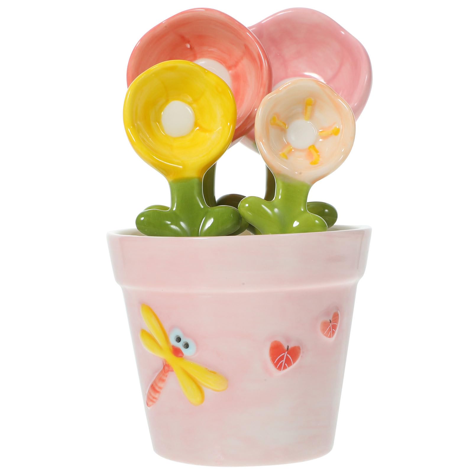 Mesure précise pour sel et sucre avec les 4 cuillères doseuses en forme de fleur