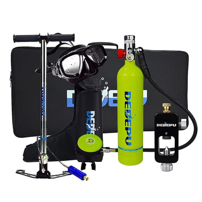 Buy Portable Scuba Tank Diving Gear, Mini Scuba Tank Kit with Pump 1L