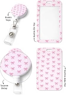 Pembe Mini Fiyonk Çekmeli Kart Tutucu Koruyucu Yoy